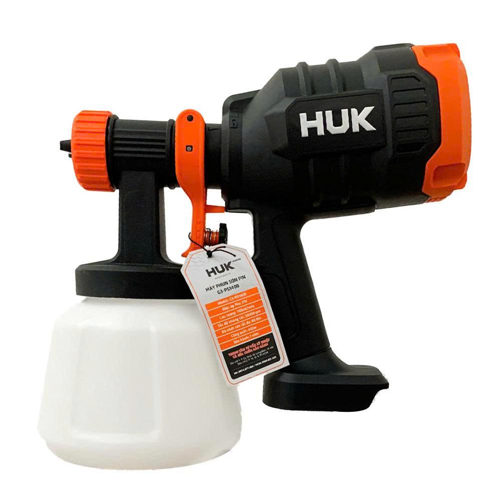 MÁY PHUN SƠN SỬ DỤNG PIN HUKAN (GEN3) G3-PS1400, động cơ không chổi than , tặng 3 đầu béc thau